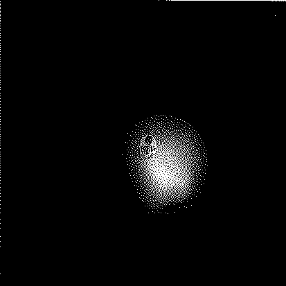 Dithered Apple image with the most white pixels